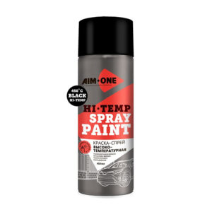 HI-TEMP SPRAY PAINT Black 450*C AIM-ONE Краска – спрей высокотемпературная Чёрная AIM-ONE HTB-450